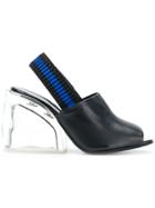 3.1 Phillip Lim Plexi Heel Slingback Sandals - Black