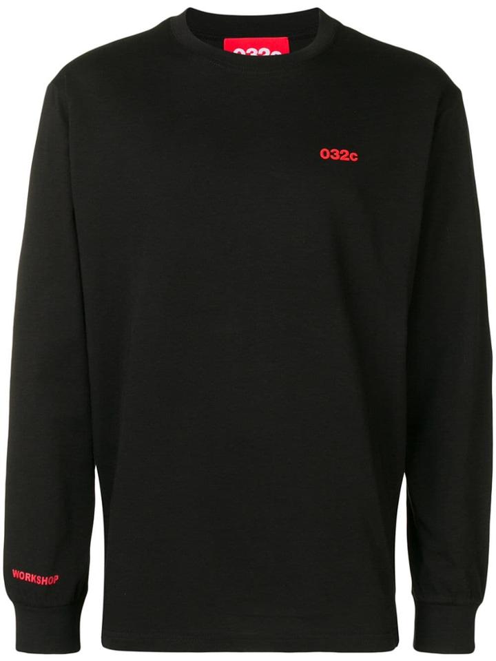 032c Graphic Print Sweatshirt - Black