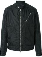 Moncler 'erik' Jacket, Men's, Size: 5, Black, Calf Leather/lamb Skin/polyamide