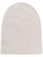 Allude Chunky Knit Beanie Hat - White