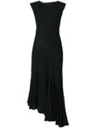 Simonetta Ravizza Asymmetric Ruffle Hem Dress - Black