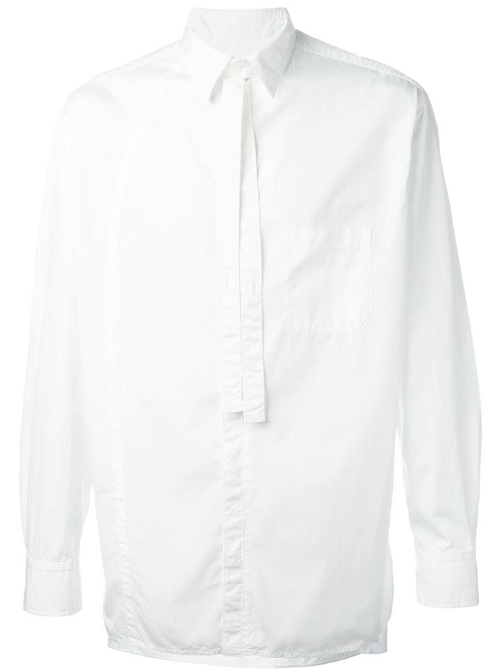 Yohji Yamamoto Neck Tie Shirt, Men's, Size: 3, White, Cotton