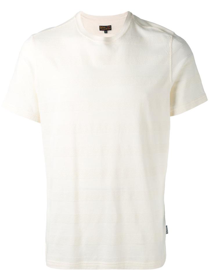 Barbour - Textured Stripe T-shirt - Men - Cotton - L, Nude/neutrals, Cotton