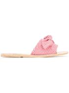 Ancient Greek Sandals Gingham Open-toe Sandals - Red