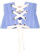 Erika Cavallini Corset Detail Waist Belt - Pink & Purple