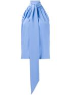Barbara Bui Halterneck Top, Women's, Size: 40, Blue, Silk