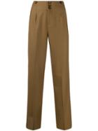 Pt01 V Notched Waist Trousers - Brown