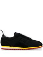 Mm6 Maison Margiela Contrasting Rubber Sole Sneakers - Black