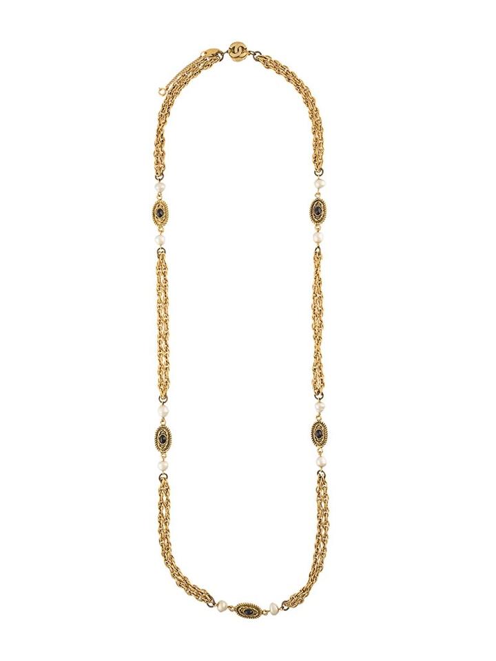 Chanel Vintage Gripoix Pearl Double Strand Neckalce
