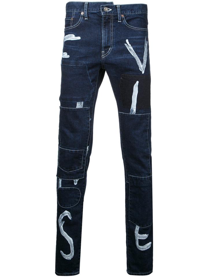 Maison Mihara Yasuhiro Skinny Jeans, Men's, Size: 48, Blue, Cotton/polyester