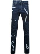 Maison Mihara Yasuhiro Skinny Jeans, Men's, Size: 48, Blue, Cotton/polyester