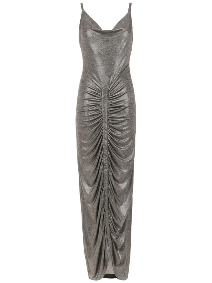 Tufi Duek Metallic Long Dress - Grey