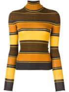 Acne Studios Striped Turtleneck Sweater - Brown