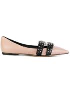 Red Valentino Microstud Ballerina Shoes - Nude & Neutrals