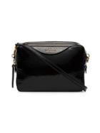 Anya Hindmarch Black Double Stack Patent Leather Clutch Bag