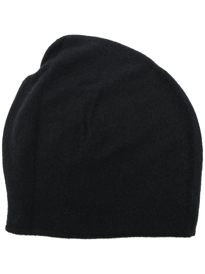 Devoa Fine Knit Beanie - Black