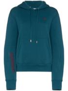 Gmbh X Browns Dag Cropped Embroidered Hooded Jumper - Blue