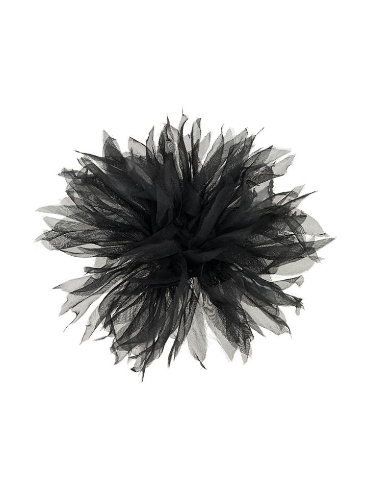 Le Tricot Perugia Feather Brooch - Black