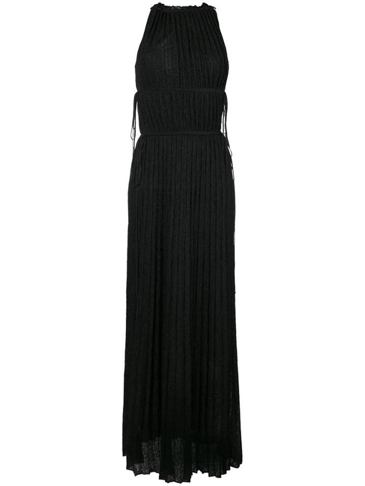 M Missoni Pleated Maxi Dress - Black