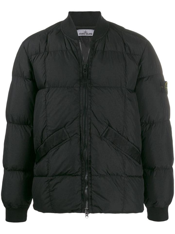 Stone Island Logo Padded Jacket - Black