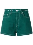 Tommy Hilfiger High Waisted Denim Shorts - Green