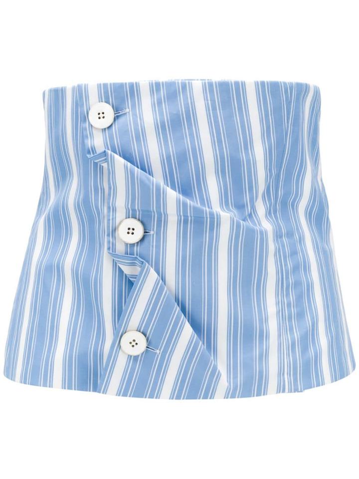 Jil Sander Striped Waist Belt - Blue