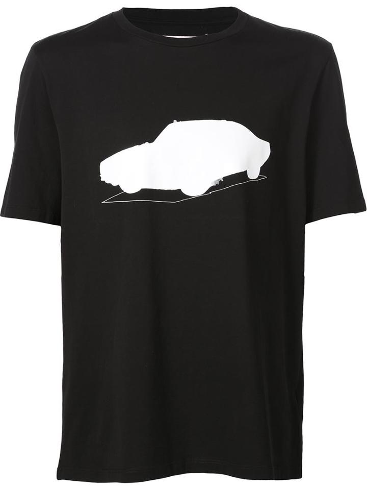 Maison Margiela Car Print T-shirt, Men's, Size: 48, Black, Cotton