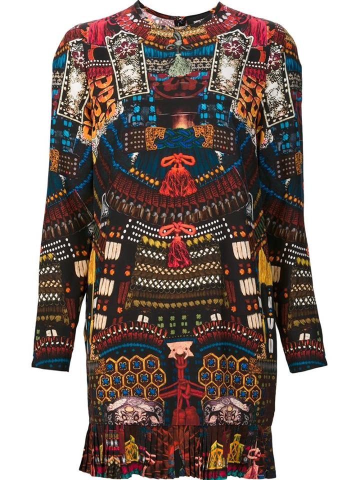 Dsquared2 All-over Japanese Print Dress, Women's, Size: 40, Silk