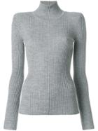 Chloé Ribbed Turtle Neck Sweater - Grey