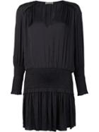 Ulla Johnson V-neck Ruffled Dress, Women's, Size: 6, Black, Polyester