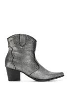 Serpui Leather Western Boots - Metallic