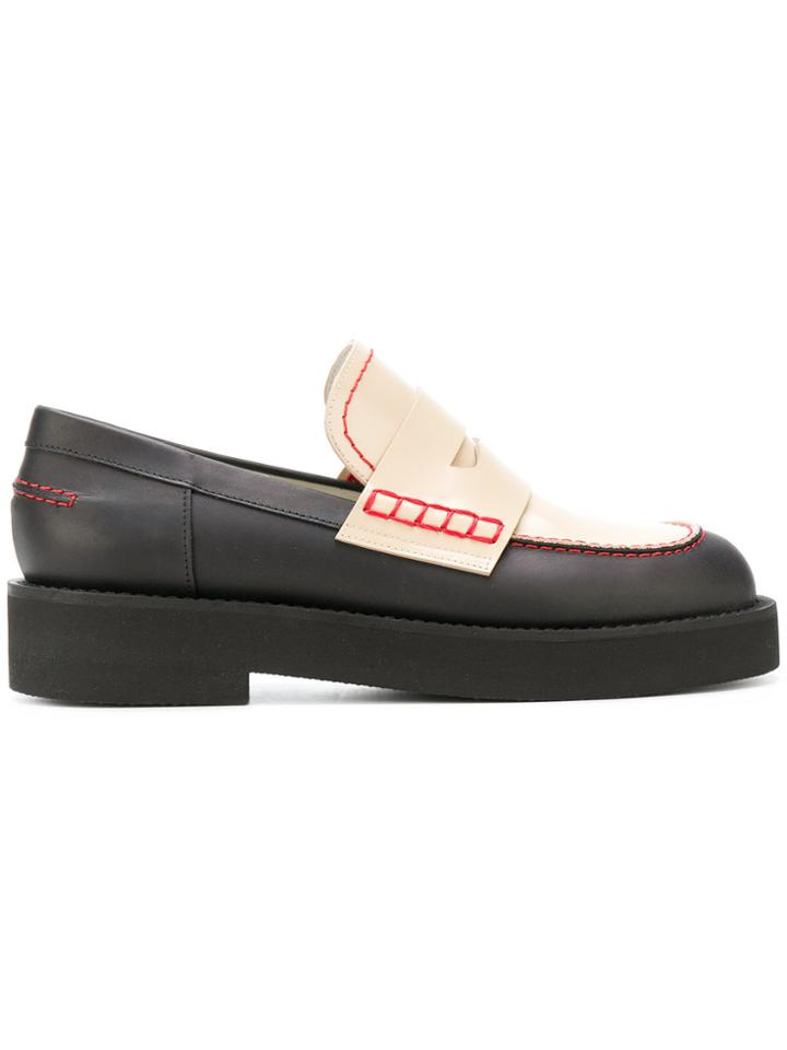 Marni Contrast Upper Loafers - Black