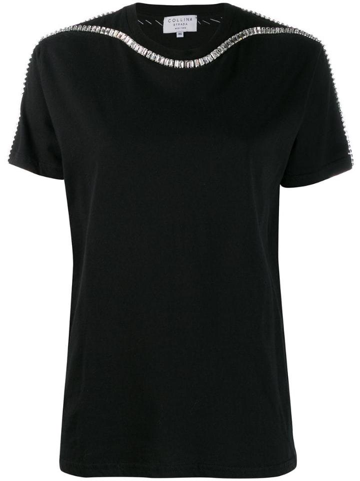 Collina Strada Crystal-embellished T-shirt - Black