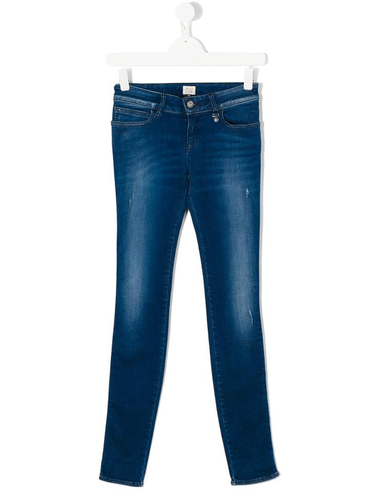 Armani Junior - Slim Fit Jeans - Kids - Cotton/polyester/spandex/elastane - 14 Yrs, Blue