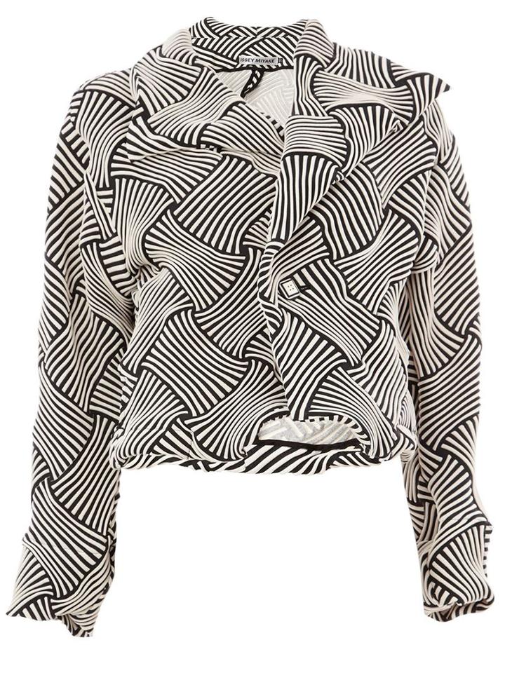 Issey Miyake Woven Print Cropped Jacket