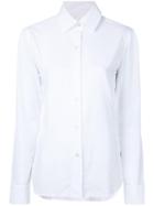 Fray Pointed Collar Shirt, Women's, Size: 42, White, Cotton