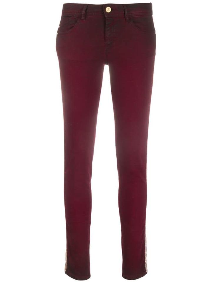 Just Cavalli Skinny Snake Stripe Jeans - Red