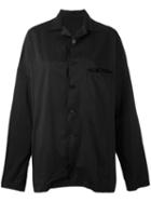 Yohji Yamamoto - Frayed Oversized Shirt - Women - Cotton - I, Black, Cotton