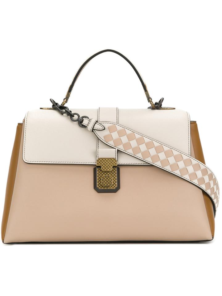 Bottega Veneta Mink Nappa Medium Piazza Bag - Nude & Neutrals