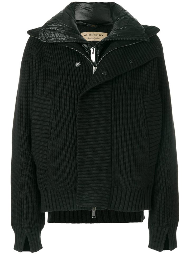 Burberry Knitted Flight Jacket - Black