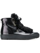 Agl Fur Detail Sneakers - Black