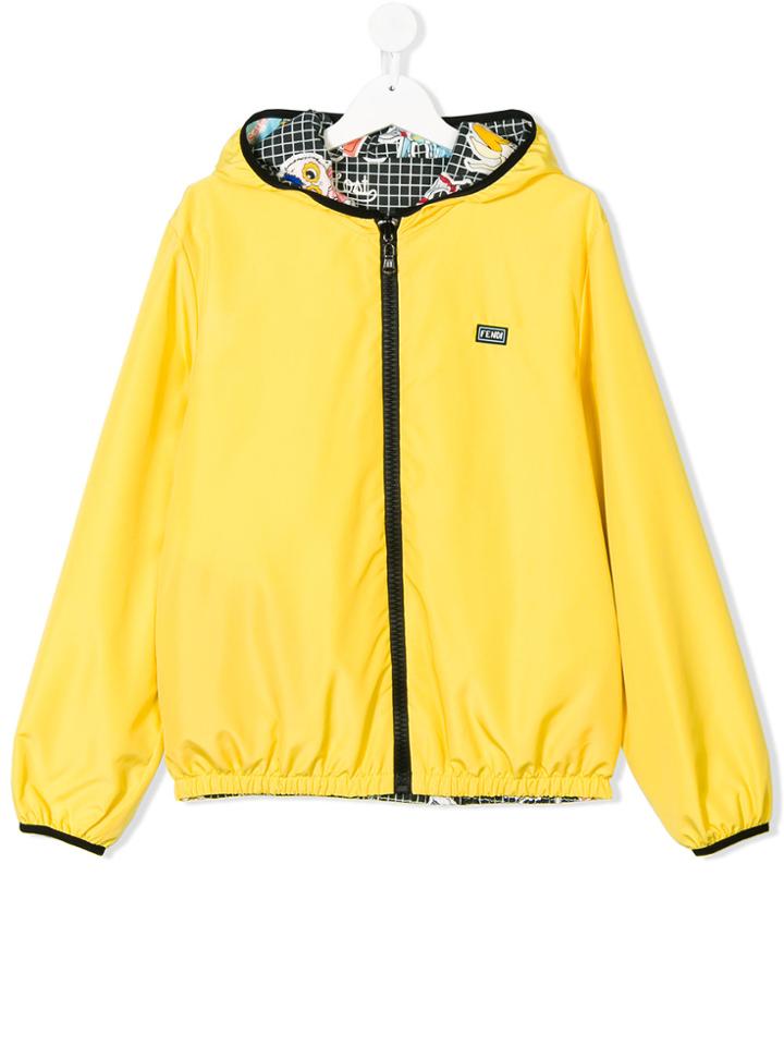 Fendi Kids Teen Reversible Jacket - Yellow & Orange