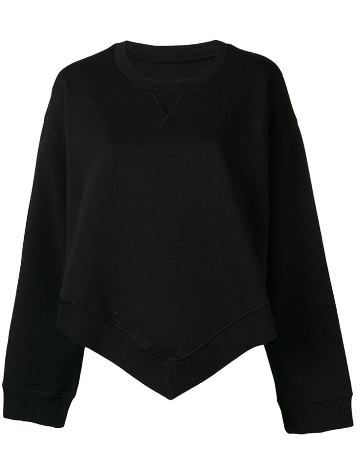 Mm6 Maison Margiela Pointed Hem Jumper - Black