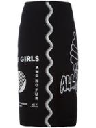 Stella Mccartney - Thanks Girls Pencil Skirt - Women - Silk/spandex/elastane/acetate/viscose - 38, Black, Silk/spandex/elastane/acetate/viscose
