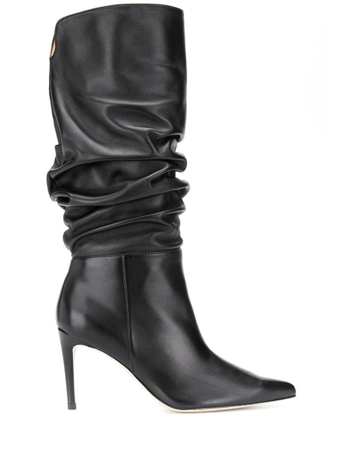 Alexandre Birman Ruched Mid-calf Boots - Black