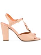 Chie Mihara Ruffle Front Sandals - Nude & Neutrals