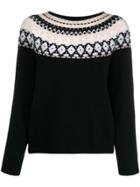 Lamberto Losani Embroidered Knit Jumper - Black