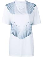 Givenchy Feather Print Short Sleeve T-shirt, Women's, Size: Small, White, Cotton