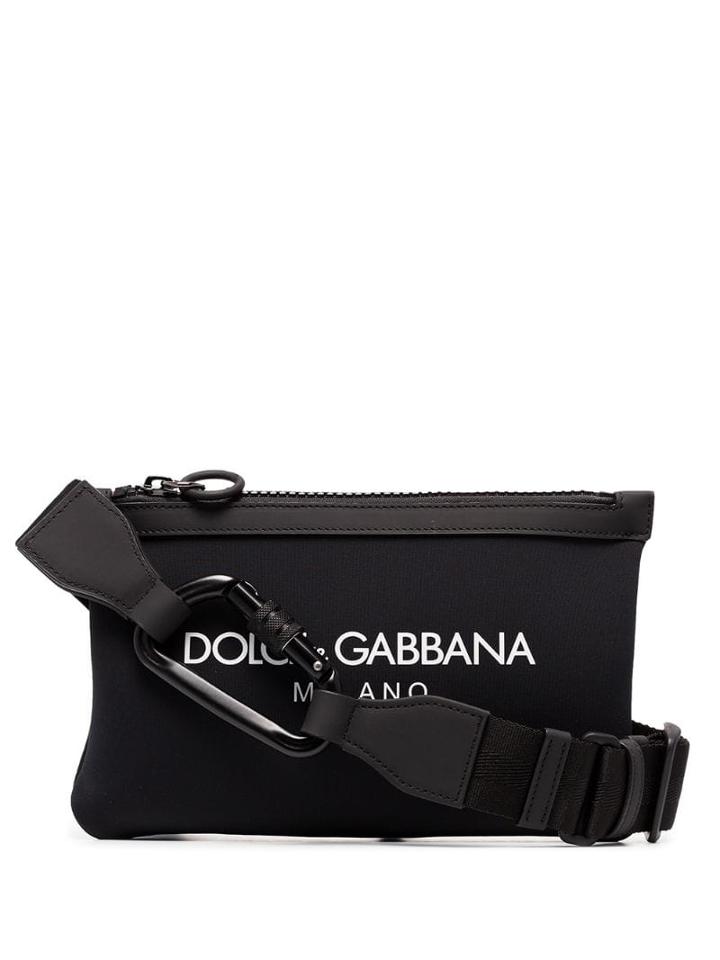 Dolce & Gabbana Logo Printed Belt Bag - Black