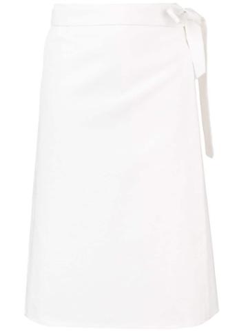 A Plan Application Plain A-line Skirt - White